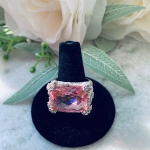 Pink Colored Cocktail Ring